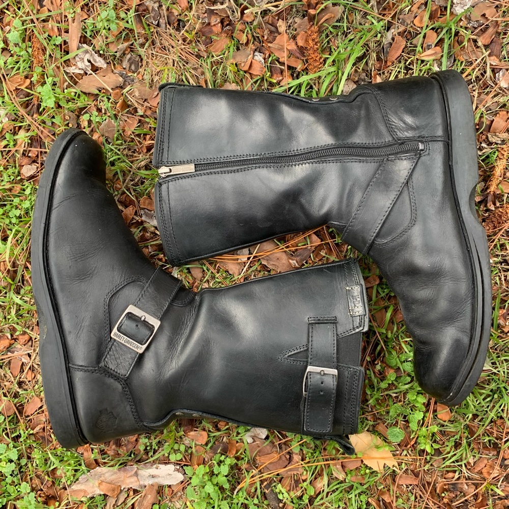 Harley Davison Bryson Black Boots Biker Boots
